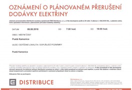 Přerušení dodávky elektřiny 8. 8. - foto č. 1