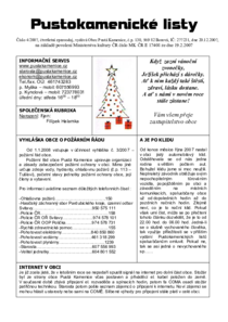 Pustokamenické listy č. 4/2007