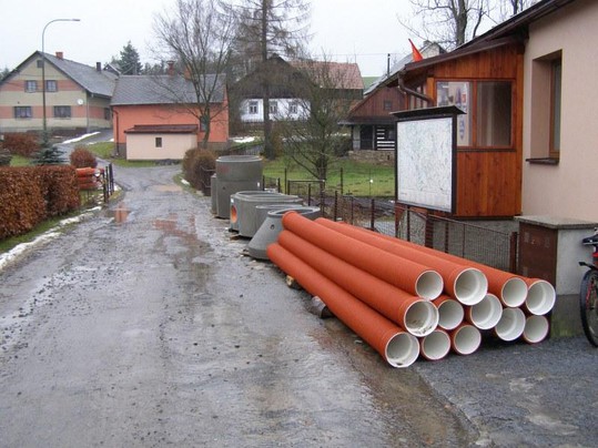 Kanalizace a ČOV Pustá Kamenice - fotografie z výstavby IV.