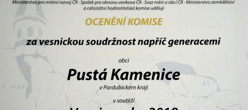 Vesnice roku 2018 - Slavnostní předání ocenění v Dolním Němčí