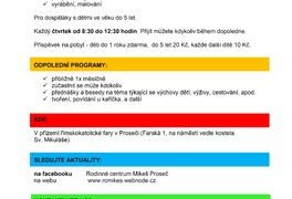 Pozvání do Rodinného centra Mikeš v Proseči - foto č. 1