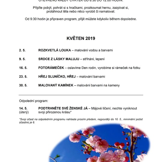 Rodinné centrum Mikeš Proseč - pozvánka na akce