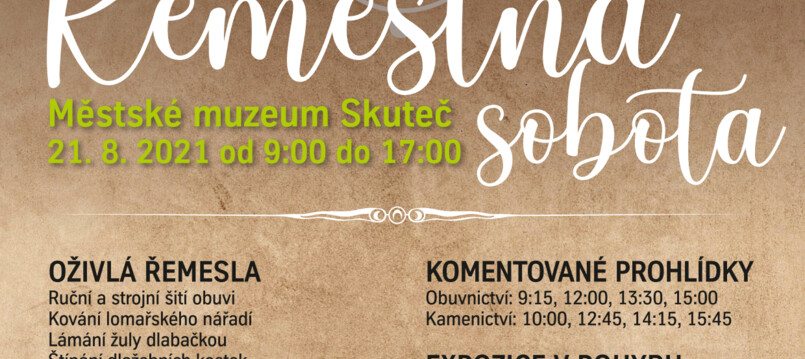 Pozvánka na Řemeslnou sobotu ve Skutči