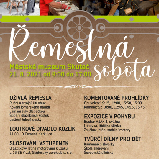 Pozvánka na Řemeslnou sobotu ve Skutči