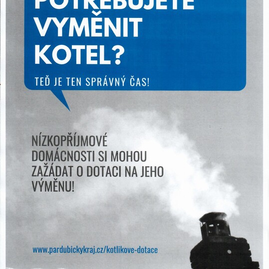 Informace o možnosti získat kotlíkové dotace