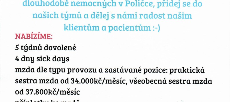 AZASS Polička hledá nové všeobecné a praktické sestřičky