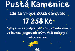 Výsledek Tříkrálové sbírky 2026 v Pusté Kamenici - foto č. 1