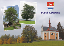 Pohlednice obce Pustá Kamenice