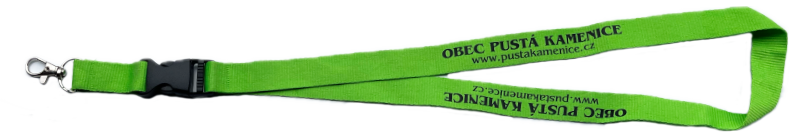 Zelená šňůrka na krk